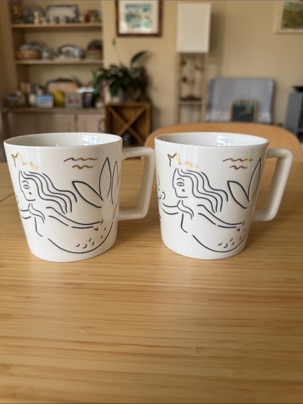 Starbucks 2017 Anniversary Siren at Sea Mugs (Pair)